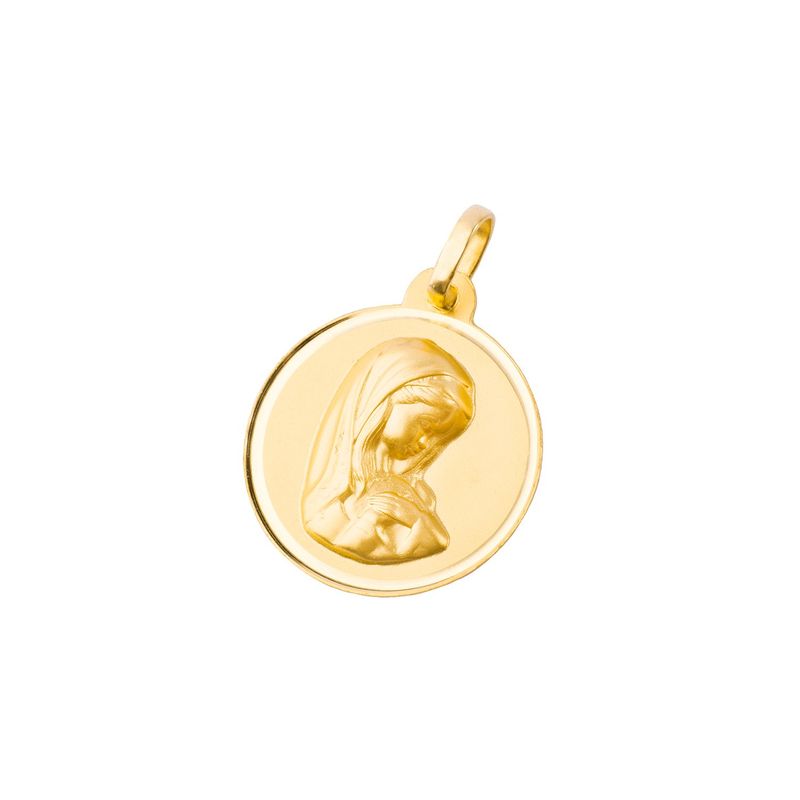 JB JOYAS BARON - Colgante de Oro 18kt Virgen Niña 16mm