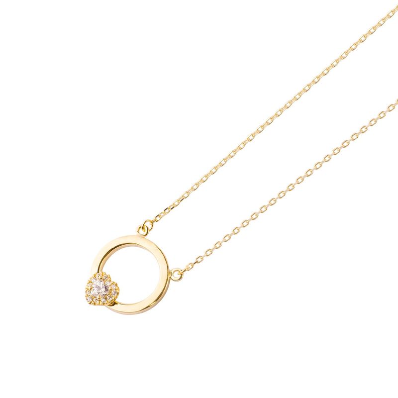 JB JOYAS BARON - Collares de Oro 18kt Modelo Corazón de Circonita