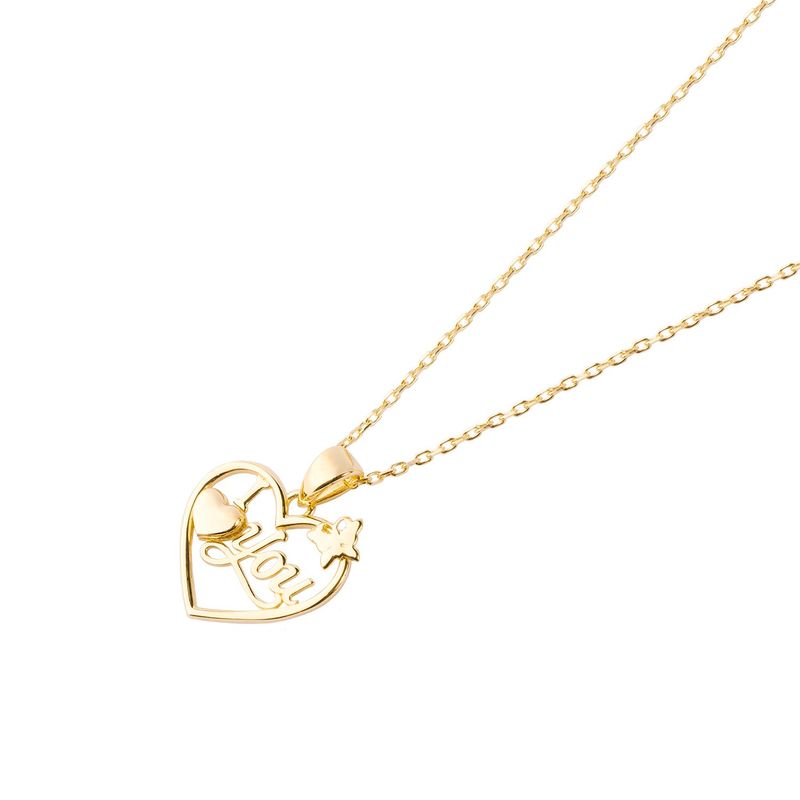 JB JOYAS BARON - Collar Oro Amarillo 18kt Modelo Corazón I ❤ You