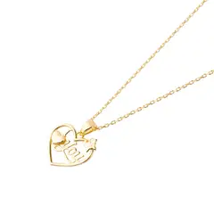 JB JOYAS BARON - Collar Oro Amarillo 18kt Modelo Corazón I ❤ You