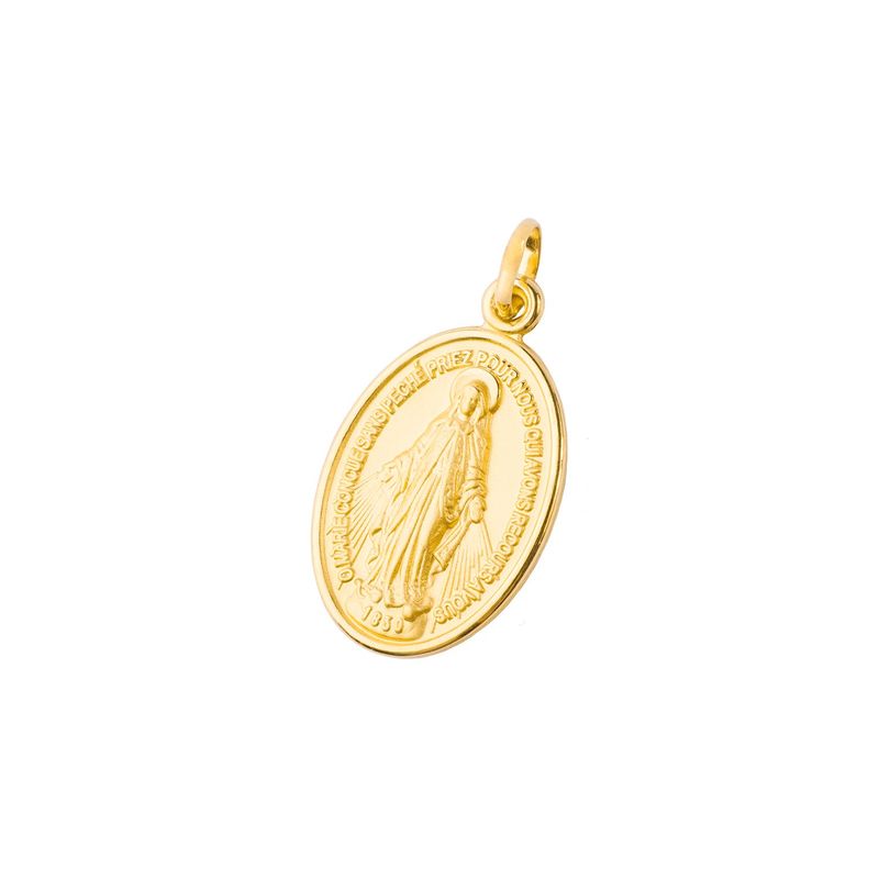 JB JOYAS BARON - Colgante de Oro 18kt Virgen Milagrosa 25x20mm