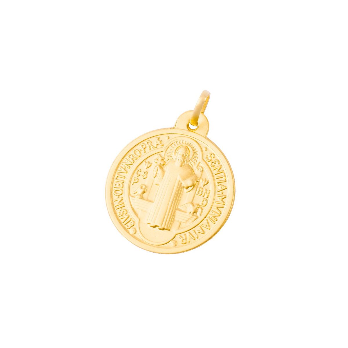 JB JOYAS BARON - Colgante de Oro 18kt Escapulario Sanbenito Monje 20mm