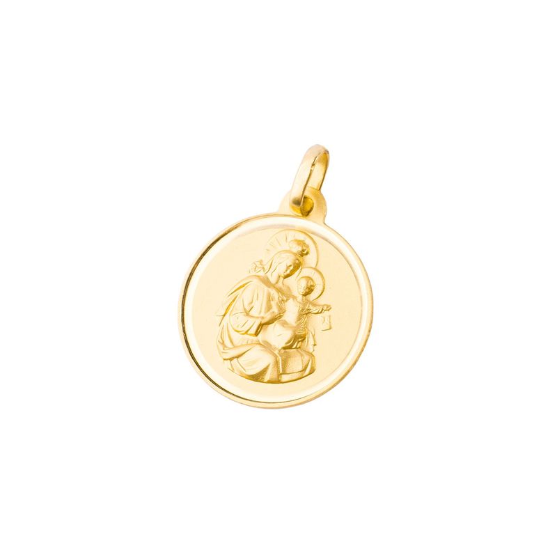 JB JOYAS BARON - Colgante de Oro 18kt Virgen Maria 18mm