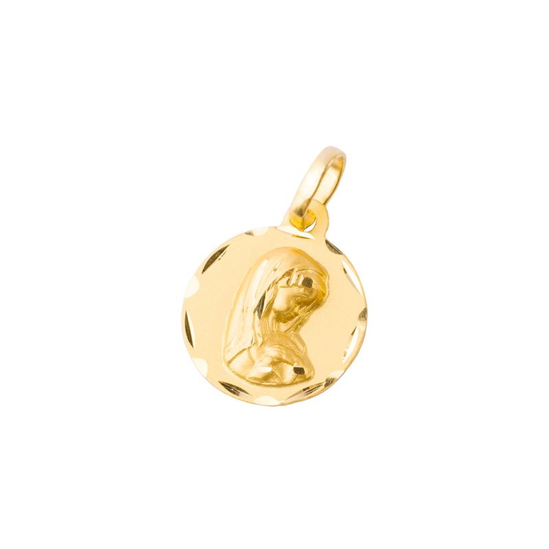 JB JOYAS BARON - Colgante de Oro 18kt Virgen Niña 14mm