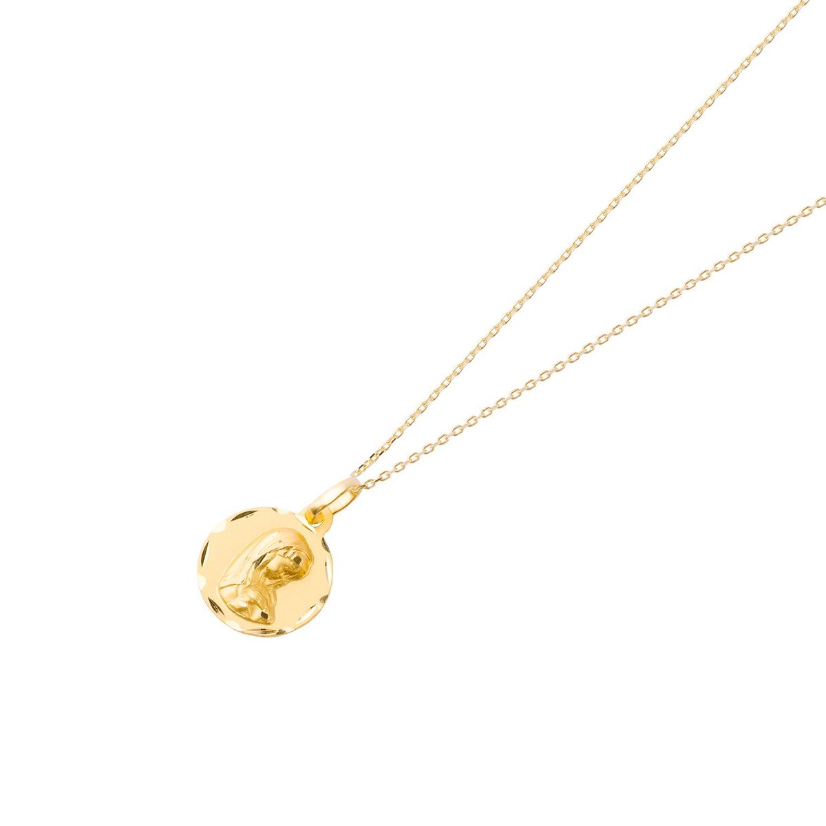 JB JOYAS BARON - Colgante de Oro 18kt Virgen Niña 14mm