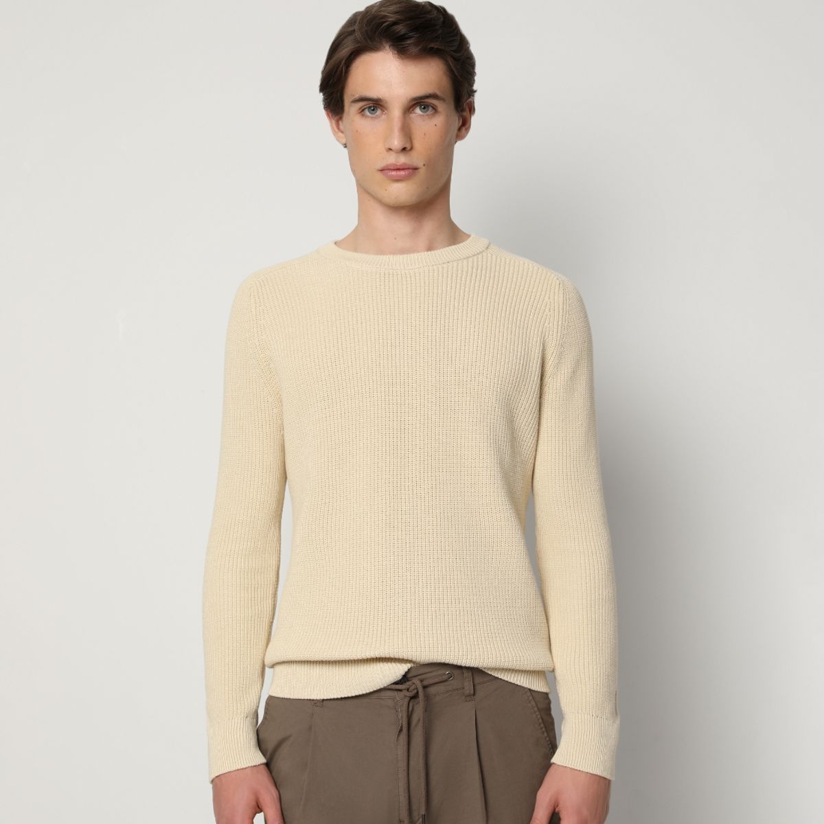 SCALPERS - Sweater Canalé Cream