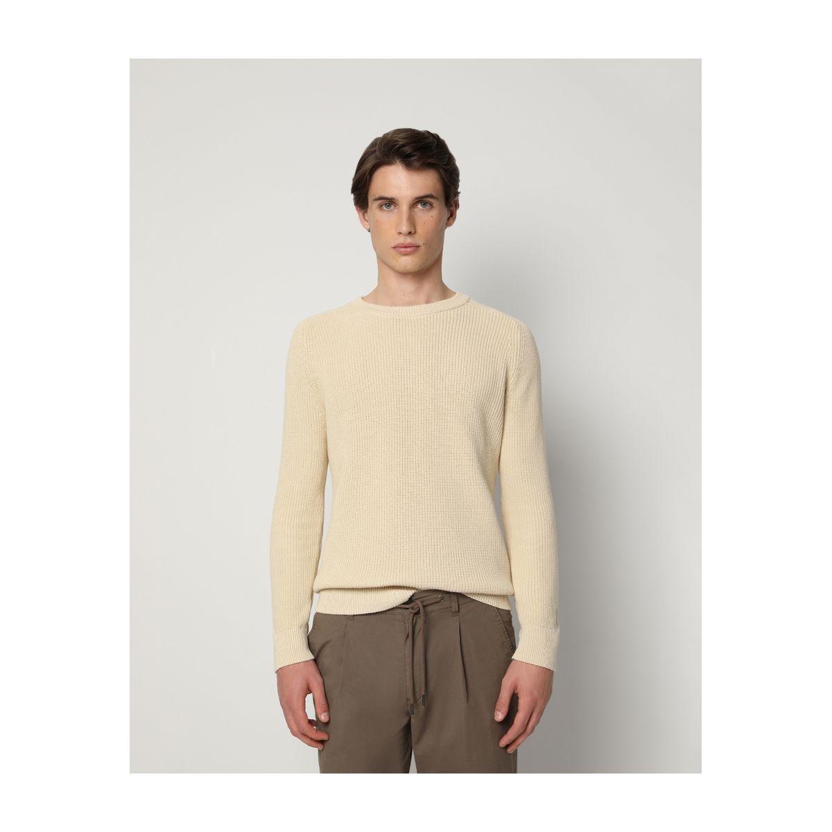 SCALPERS - Sweater Canalé Cream
