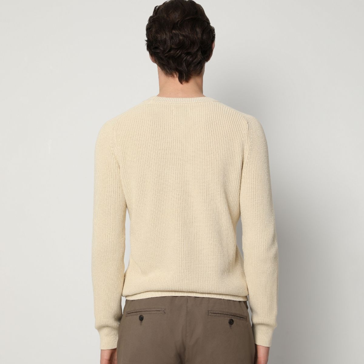 SCALPERS - Sweater Canalé Cream