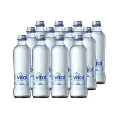 VITAL - 12x Agua Con Gas Botella Vidrio 330cc