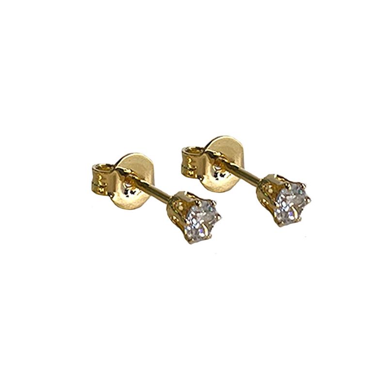 GENERICO - Aros Circón Blanco Aurora 4 mm Philippa Joyas