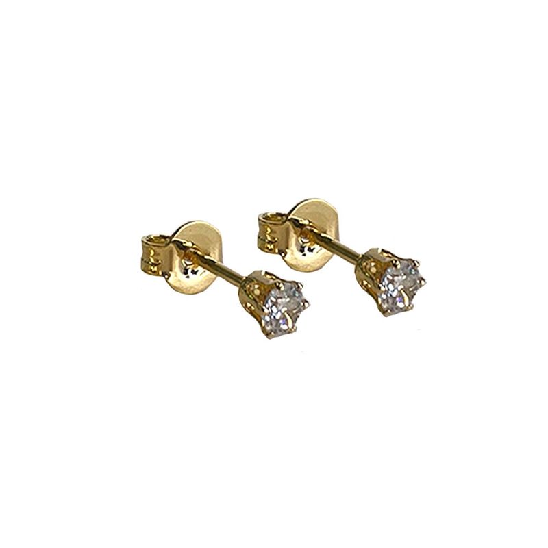 GENERICO - Aros Circón Blanco Aurora 3 mm Philippa Joyas