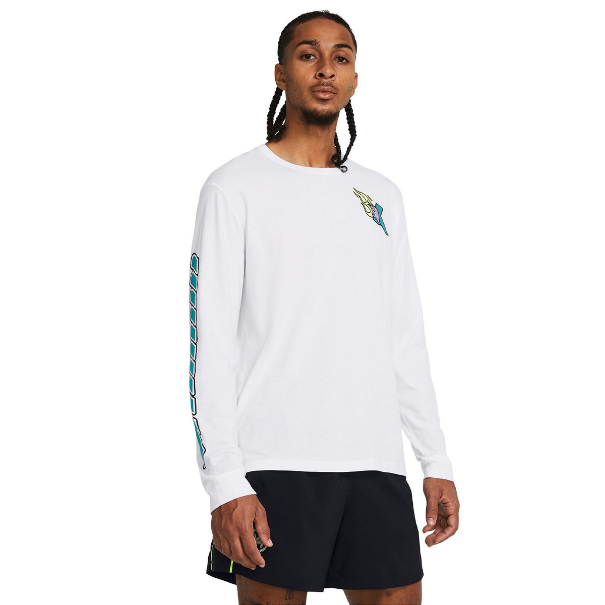 UNDER ARMOUR - Polera manga larga UA Launch hombre Blanco UNDER ARMOUR