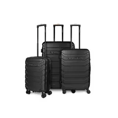 NAUTICA - Set 3 Maletas cabina+mediana+grande Soho negro