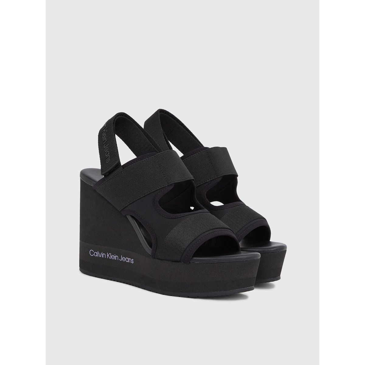 CALVIN KLEIN - Sandalias De Cuña Con Plataforma Negro Calvin Klein