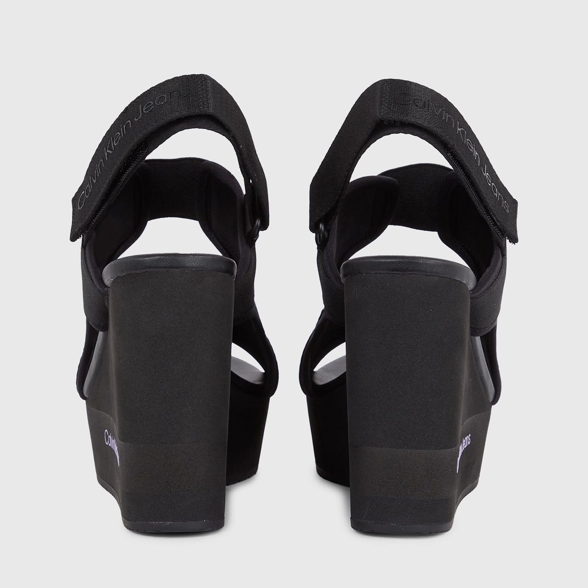 CALVIN KLEIN - Sandalias De Cuña Con Plataforma Negro Calvin Klein