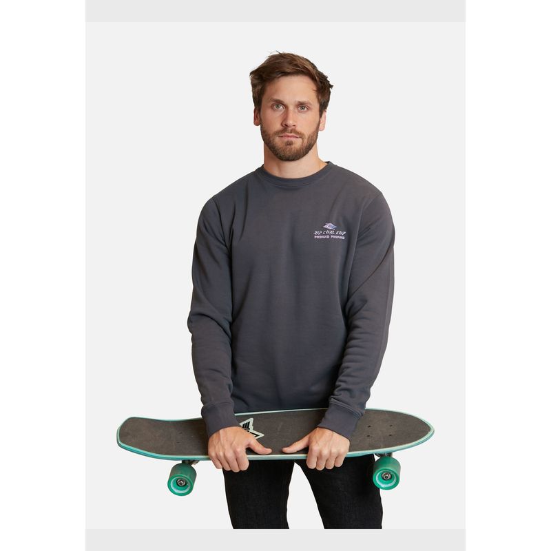 RIP CURL - Poleron Padang Crew neck Gris Hombre Rip Curl