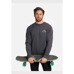 RIP CURL - Poleron Padang Crew neck Gris Hombre