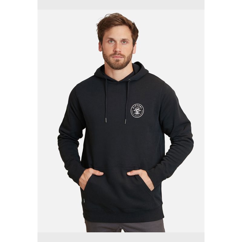 RIP CURL - Poleron The search old Hoodie Negro Hombre Rip Curl