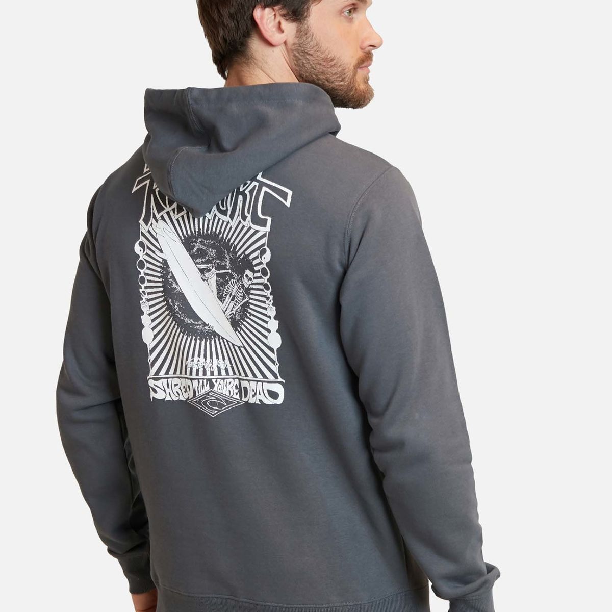 RIP CURL - Poleron Shred till youre dead Hoodie Gris Hombre Rip Curl