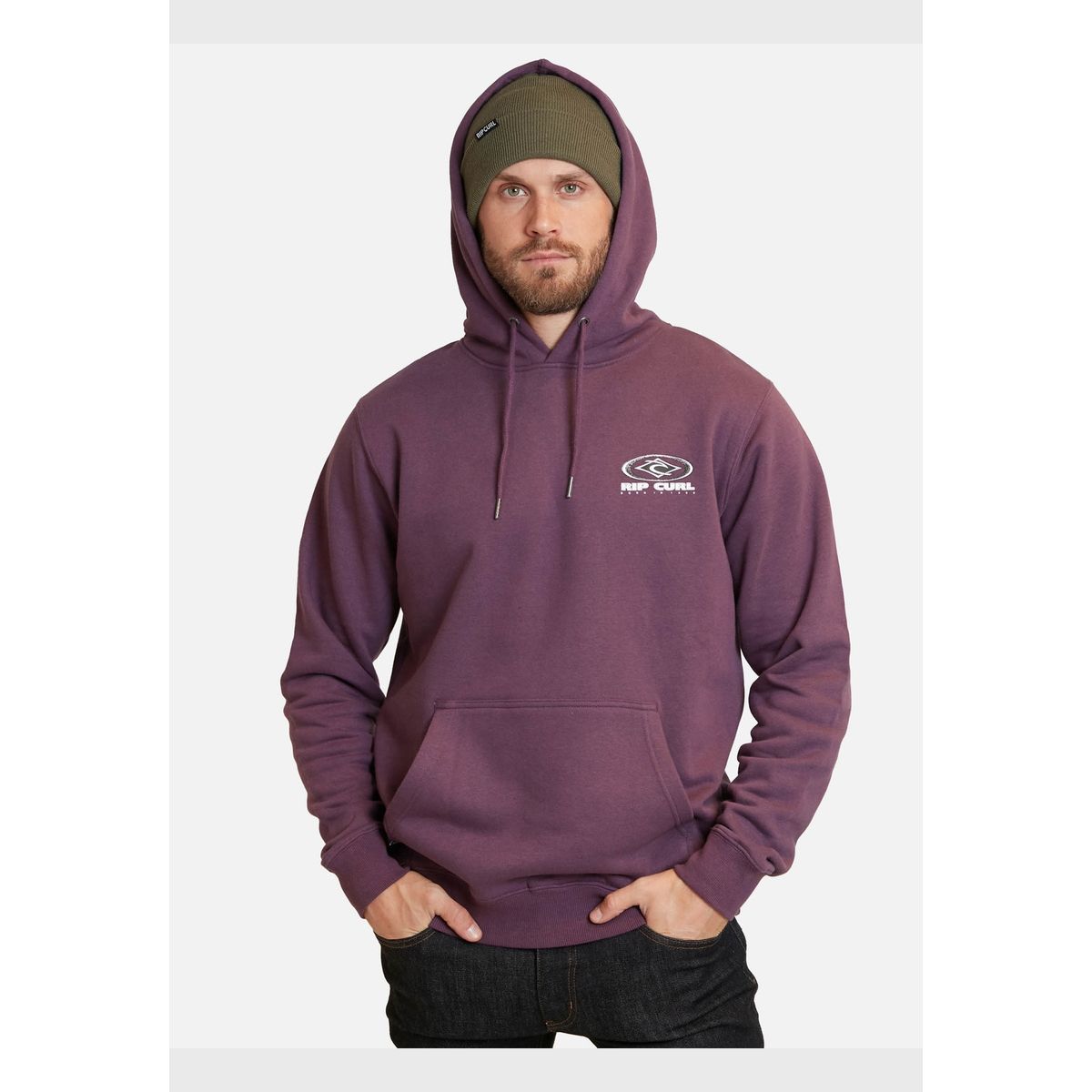 RIP CURL - Poleron Bron Hoodie Burdeo Hombre Rip Curl