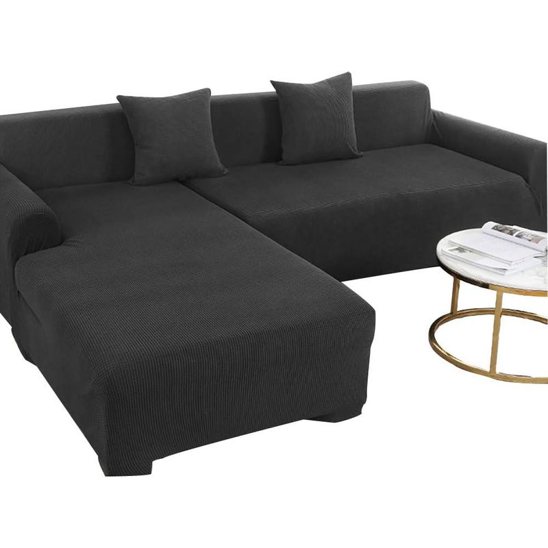 GENERICO - FUNDA TIPO L NEGRA CUADRILLE MODULAR 2 PIEZAS SEMI ELASTICA AJUSTABLE