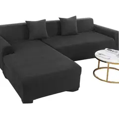 GENERICO - FUNDA TIPO L NEGRA CUADRILLE MODULAR 2 PIEZAS SEMI ELASTICA AJUSTABLE