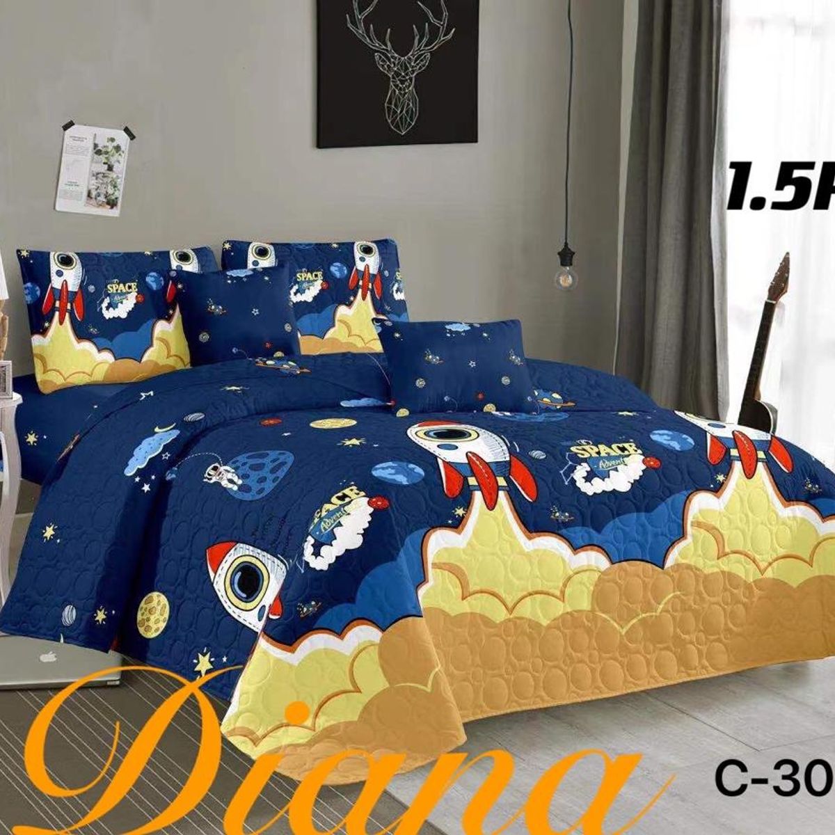 GENERICO - Cubrecama Quilt Delgado de Verano 1.5 Plaza