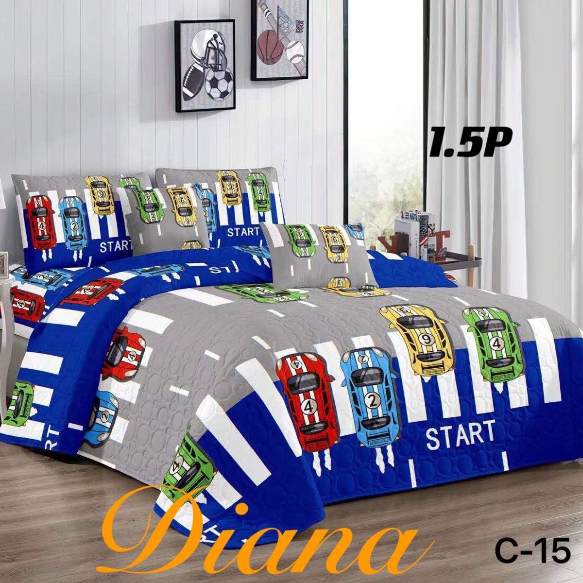 GENERICO - Cubrecama Quilt Delgado de Verano 1.5 Plaza