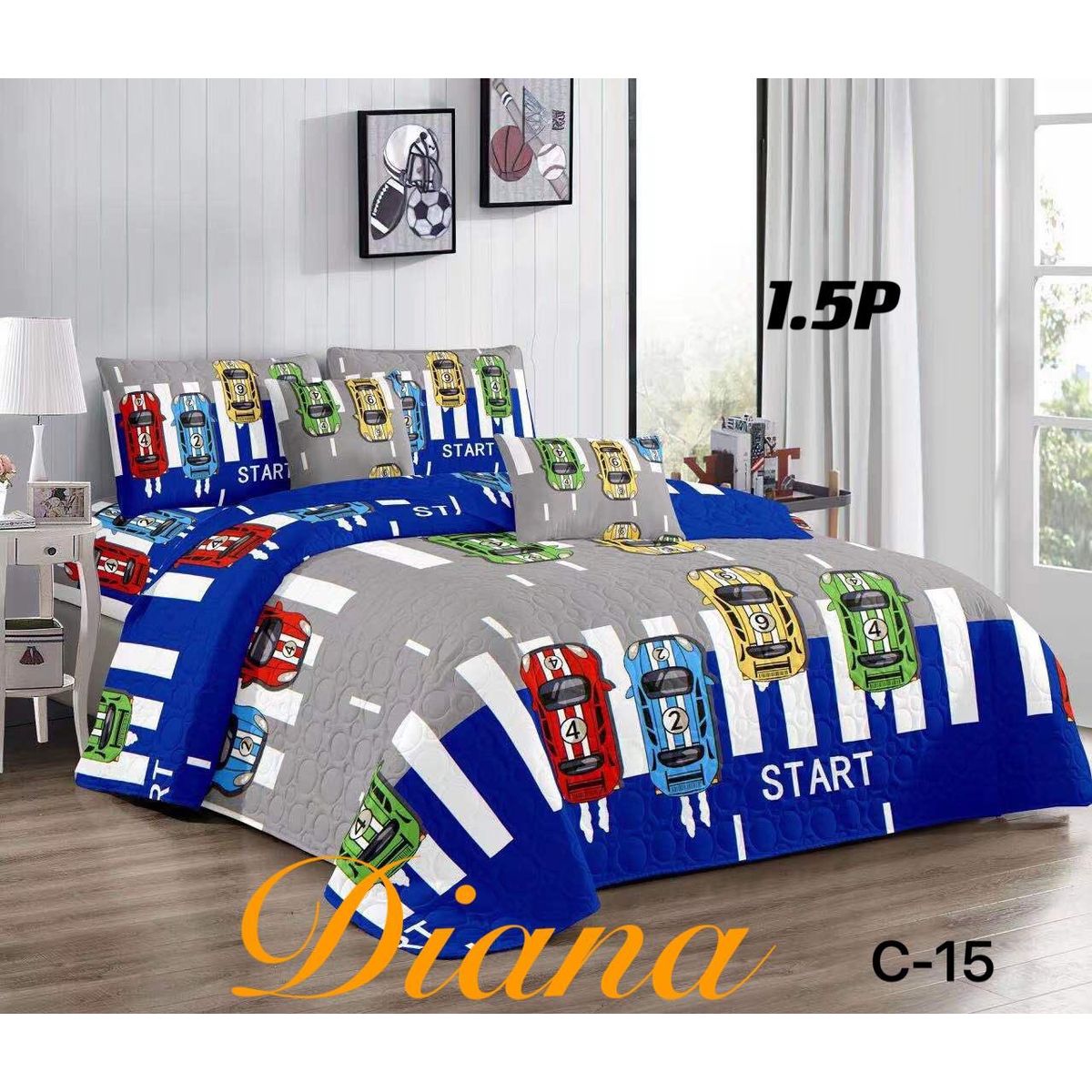 GENERICO - Cubrecama Quilt Delgado de Verano 1.5 Plaza