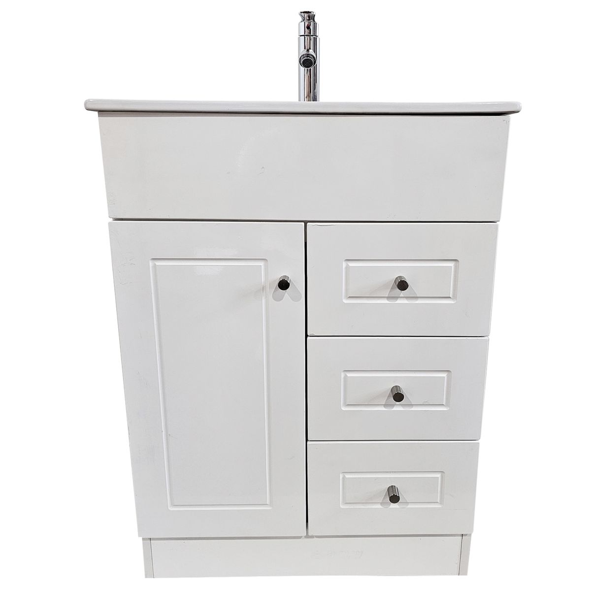 MODERN SPACE - Mueble Vanitorio 70x47 Cm Termolaminado Blanco Completo