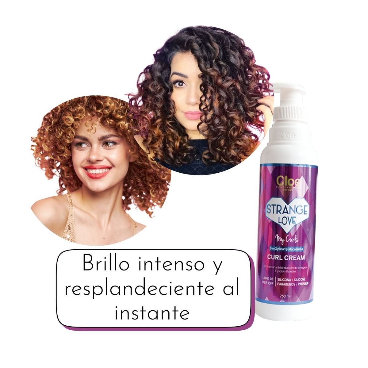 CLOE - Crema para Rizos Cloe Strange Love My Curls 250ml Aroma a Frutas Restaura Define Brillo