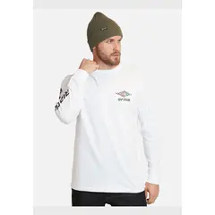 RIP CURL - Polera Retro Rc Gradient Logo Blanco Hombre