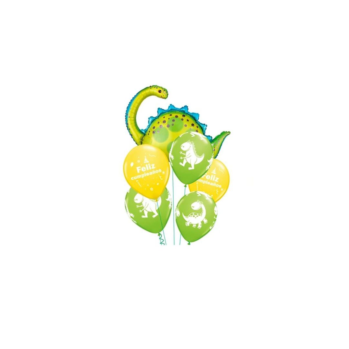 GENERICO - Set De Globos Latex Dinosaurio 6Pcs