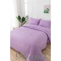 GENERICO - Cubrecama Quilt de Verano 1.5 Plaza Lila