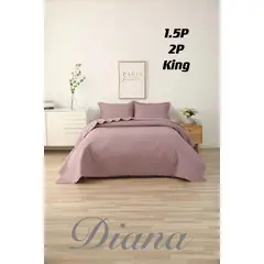 GENERICO - Cubrecama Quilt de Verano 1.5 Plaza Palo Rosa