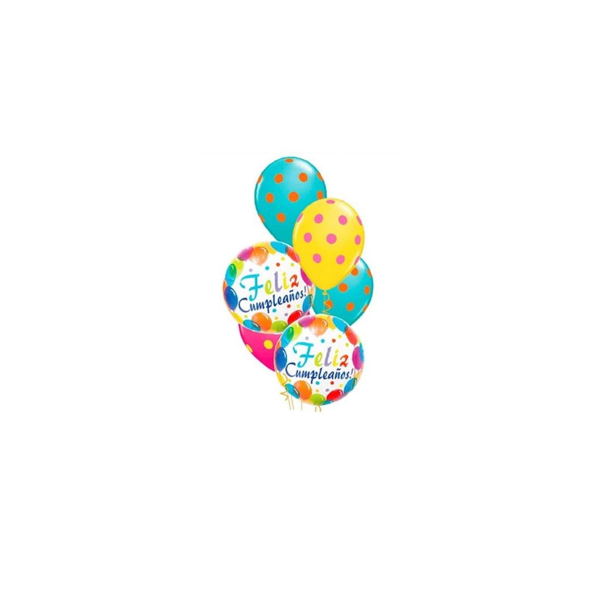 GENERICO - Set De Globos De Latex Feliz Cumpleaños 6Pcs