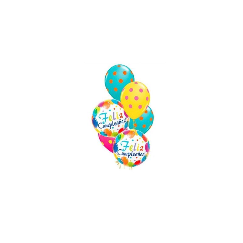 GENERICO - Set De Globos De Latex Feliz Cumpleaños 6pcs