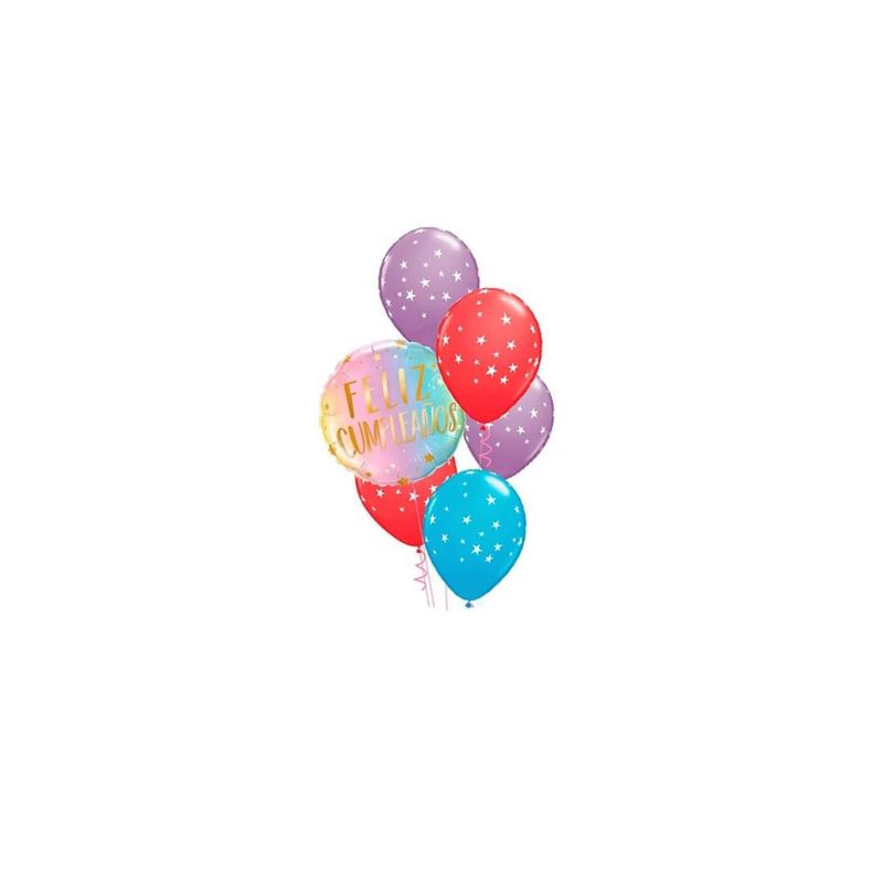 GENERICO - Set De Globos De Latex Feliz Cumpleaños 6pcs