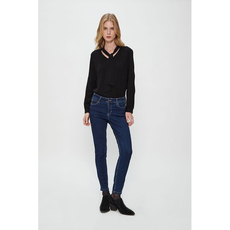 ASH - Blusa Manga Larga Negro Mujer Ash