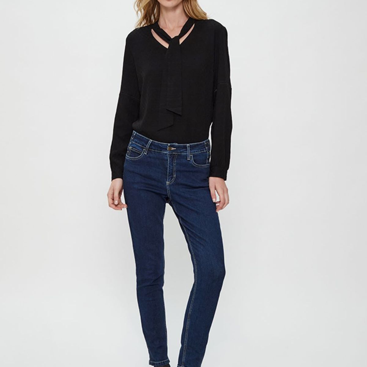 ASH - Blusa Manga Larga Negro Mujer Ash
