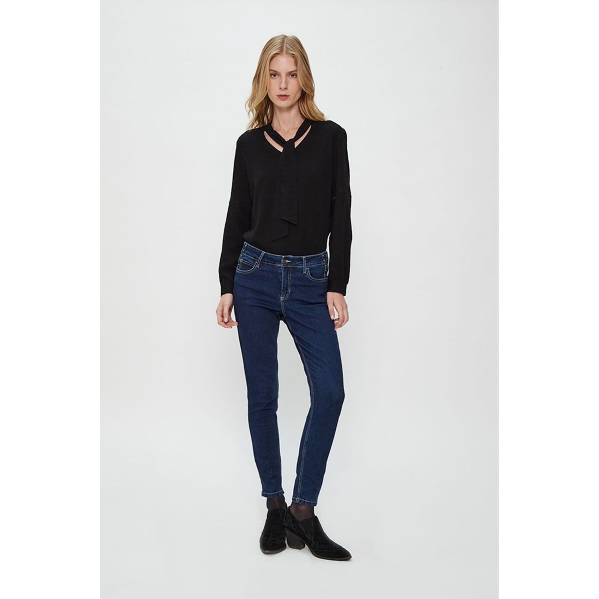 ASH - Blusa Manga Larga Negro Mujer Ash