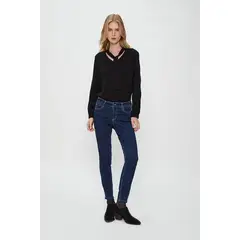 ASH - Blusa Textura Con Lazo En Cuello Negro