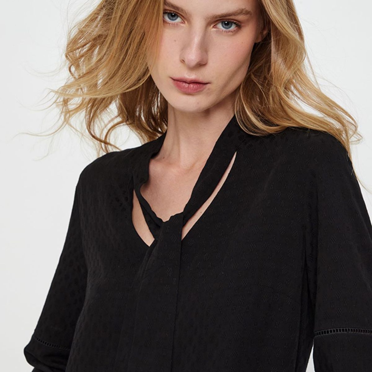 ASH - Blusa Manga Larga Negro Mujer Ash