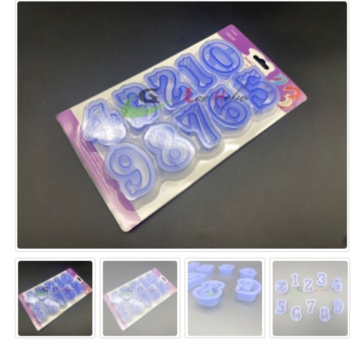 GENERICO - Cortador De Galletas 10 Piezas Plastico Figura Numeros