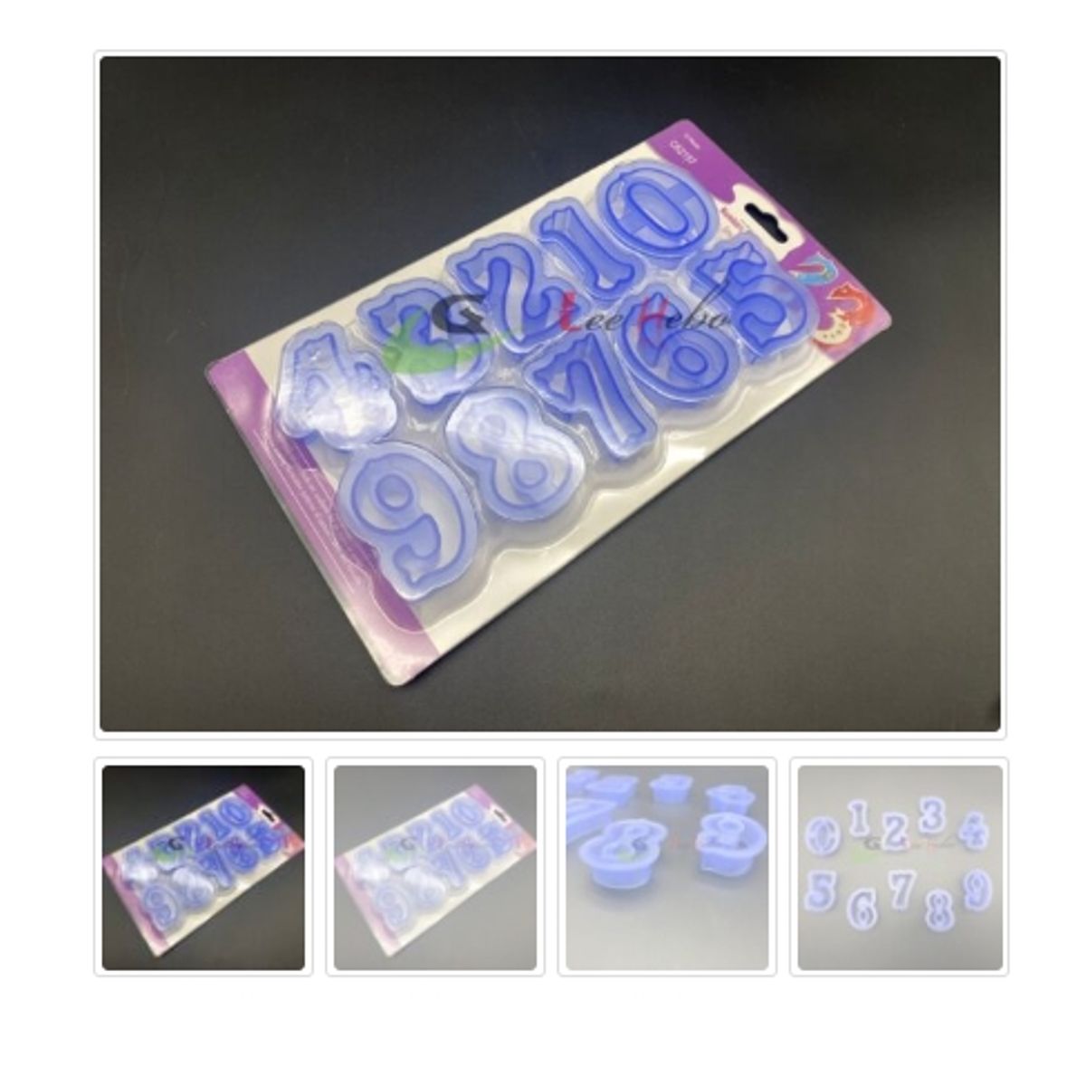 GENERICO - Cortador De Galletas 10 Piezas Plastico Figura Numeros