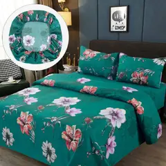 GENERICO - Sabanas Premium 100% Algodón 2.5 Plazas - Verde - King