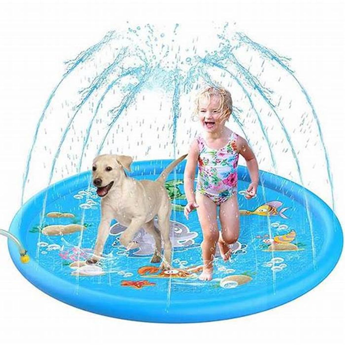 GENERICO - Piscina Fuente De Agua Niño Mascota 100cm Y 100 PELOTAS PLASTICAS