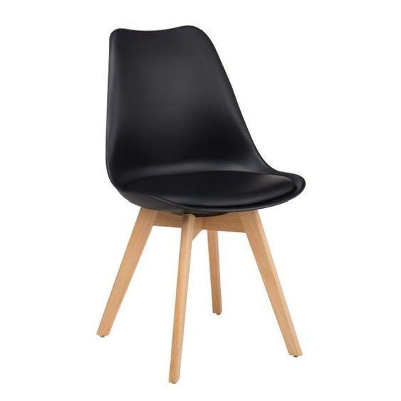 GENERICO - Silla Clasica Estilo Tulip NEGRO
