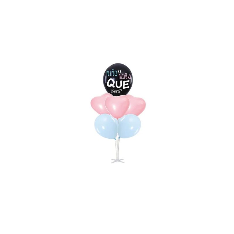 GENERICO - Set De Globos Revelación De Sexo Con Pedestal 7pcs