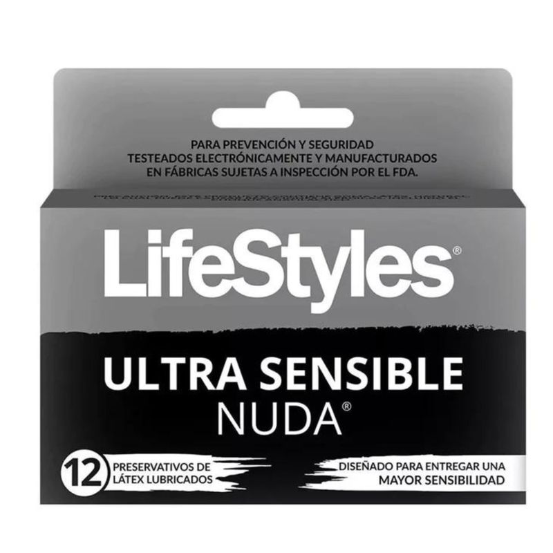 LIFESTYLES - 12 UNIDADES POR CAJA PRESERVATIVOS DE LATEX LUBRICADOS
